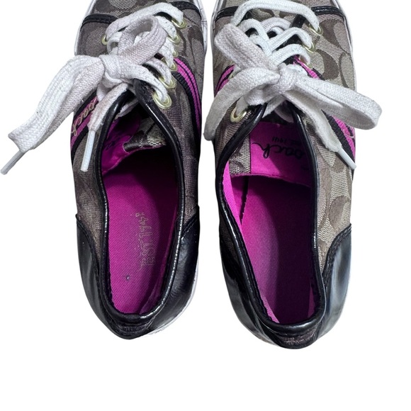 Coach Brown and Pink Sneakers - Picture 3 of 6